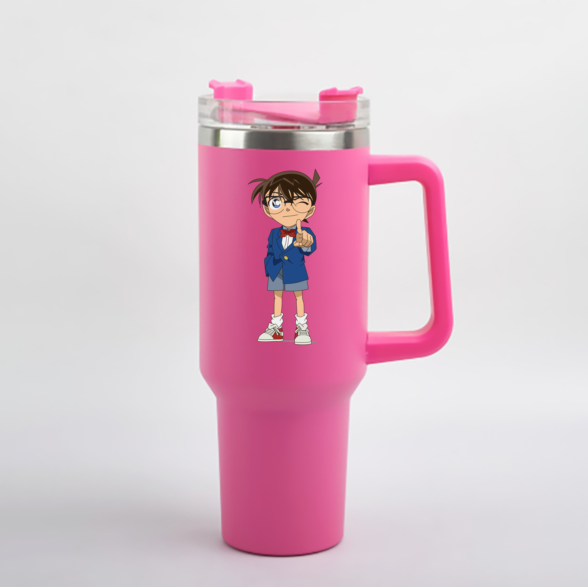（画像用） 名探偵コナン 江戸川 コナン Detective Conan Conan Edogawa 1200mL車用タンブラー - クリスタルステッカー（プラスチックストロー付き）